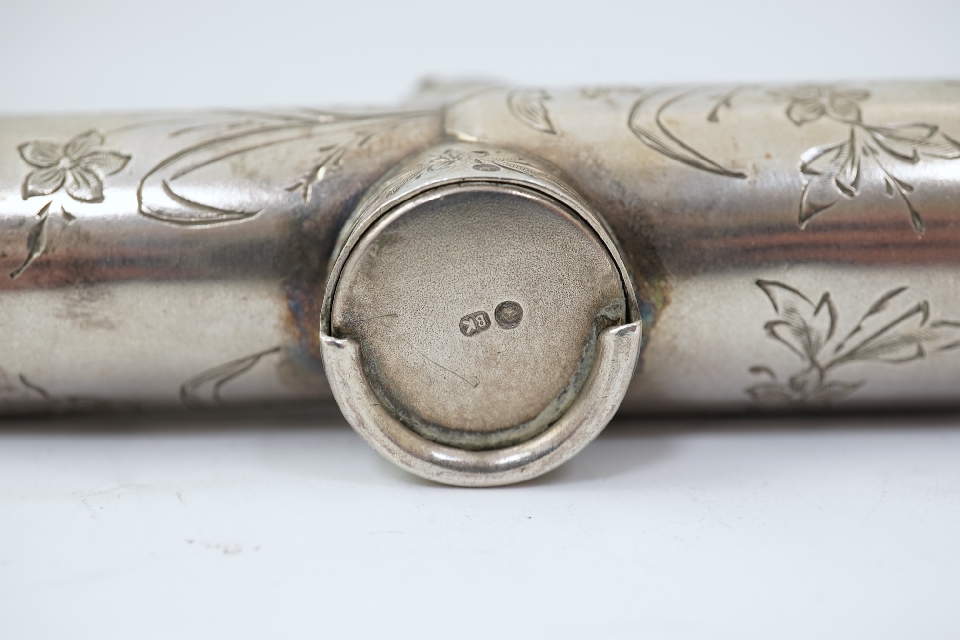 A late 19th/early 20th century Russian 84 zolotnik silver coin case